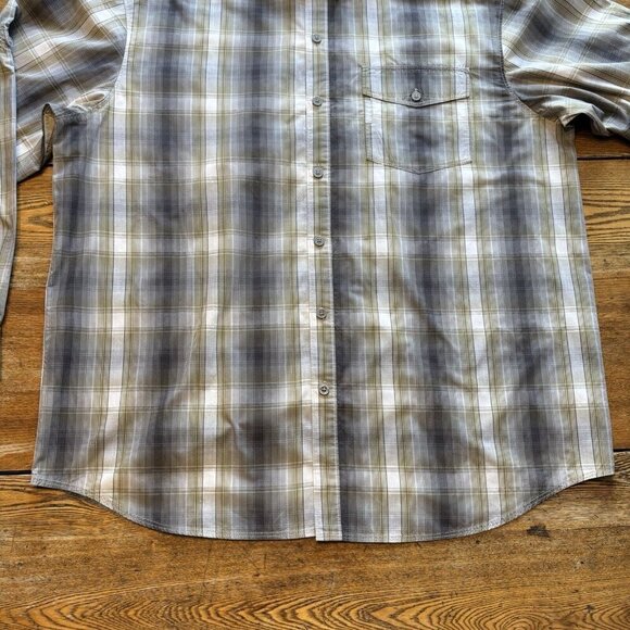 Columbia Long Sleeve Shirt Mens XL Plaid Supplex Nylon Outdoor Fishing Vented - Picture 3 of 16